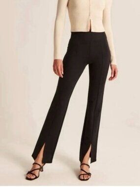 Abercrombie & Fitch Ponte Split Hem Flare Pants